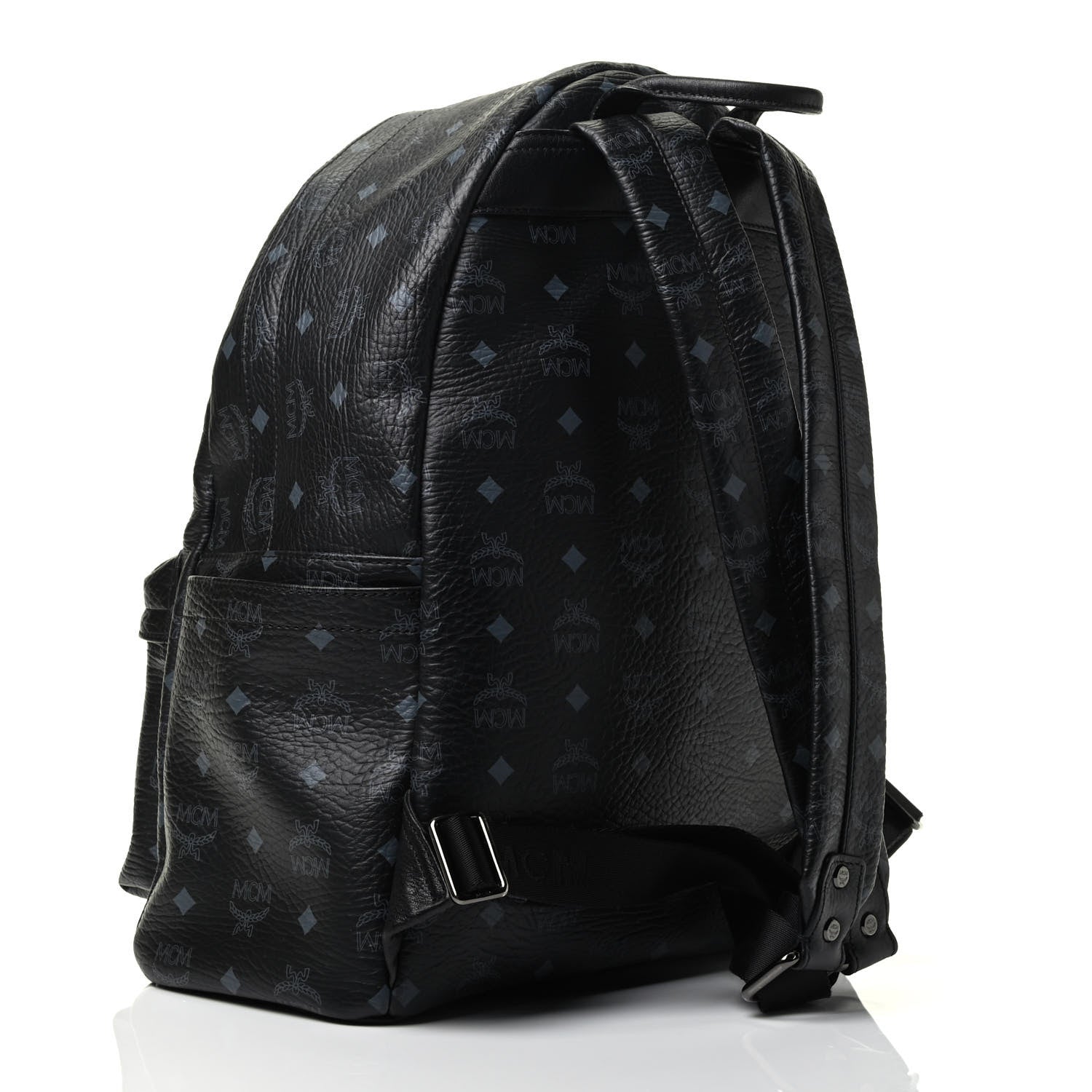MCM Visetos Medium Sprinkle Stud Stark Backpack Black 3 of 9