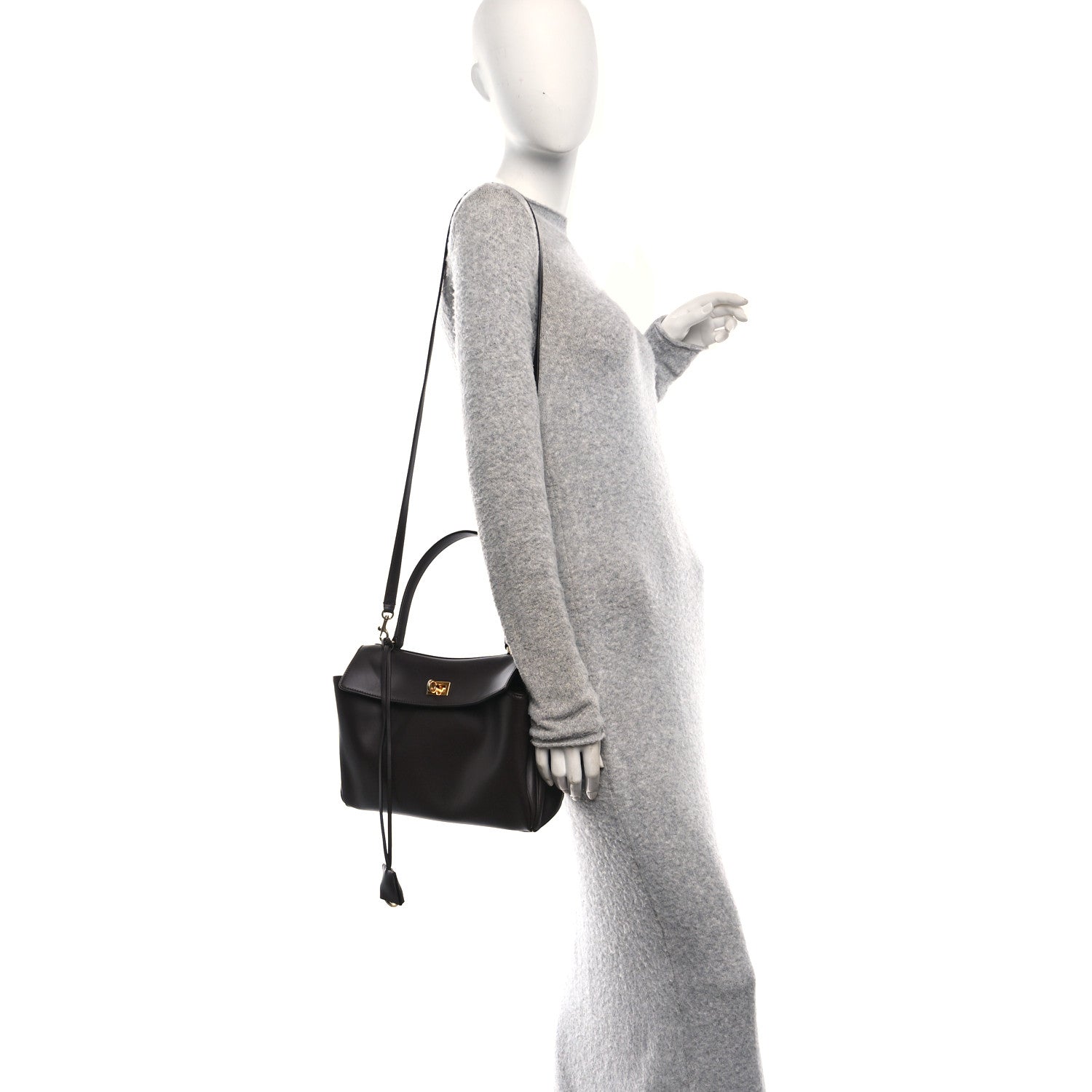 Balenciaga Natural Smooth Calfskin Small Rodeo Top Handle Handbag Espresso 2 of 10