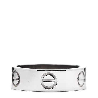 Cartier 18K White Gold 5.5mm LOVE Ring 50 5.25 1 of 4