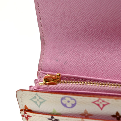 Louis Vuitton Monogram Multicolor Sarah Wallet White Litchi 7 of 9