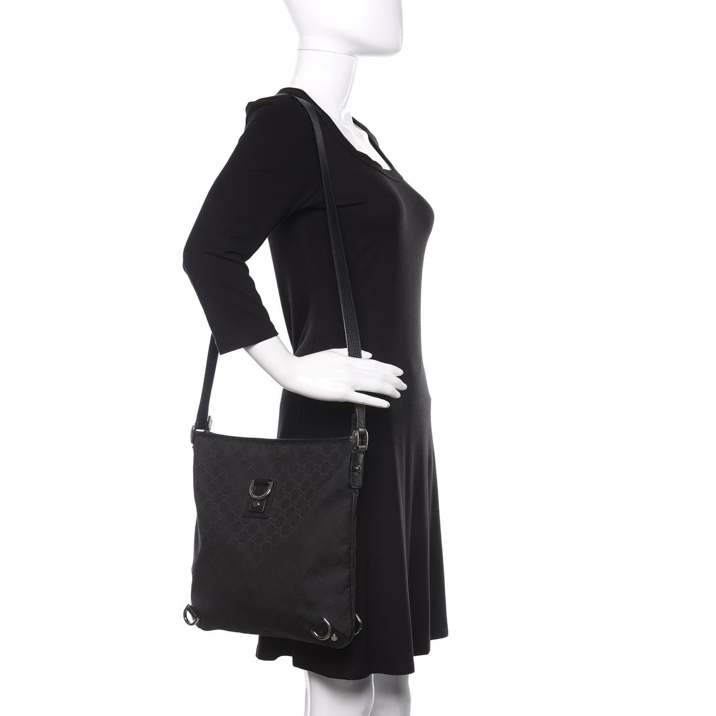 Monogram Abbey Messenger Bag Black