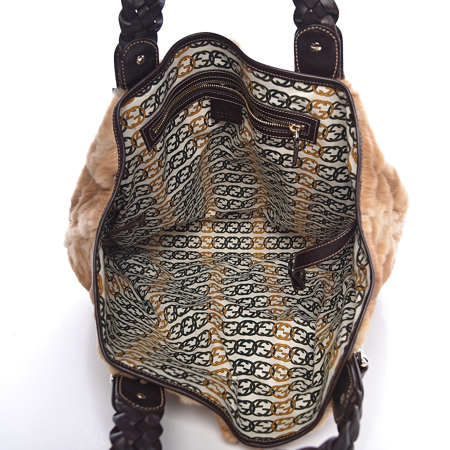 Mink Fur Leather Medium Pelham Shoulder Bag