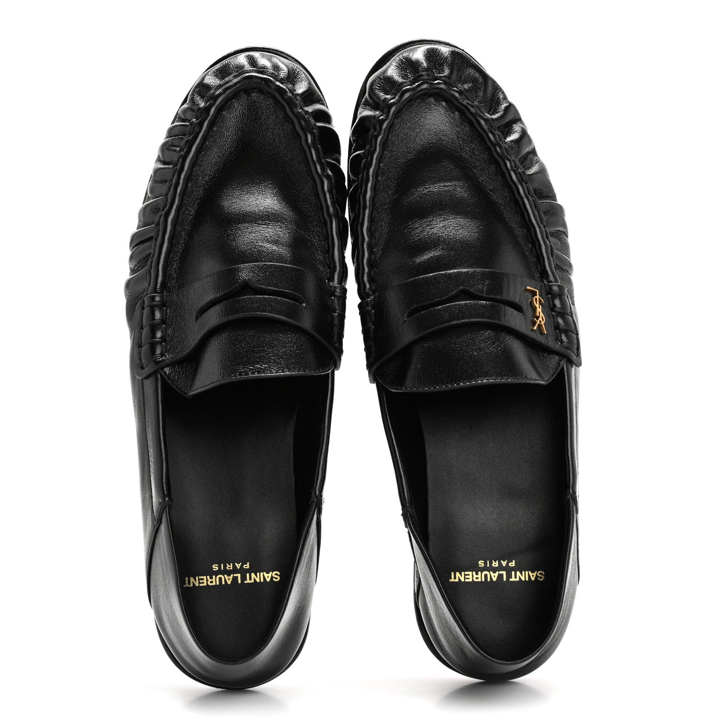 Saint Laurent Calfskin Le Loafer Foldable Mens Penny Slippers 40 Black 2 of 10