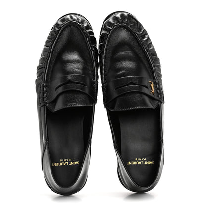 Saint Laurent Calfskin Le Loafer Foldable Mens Penny Slippers 40 Black 2 of 10