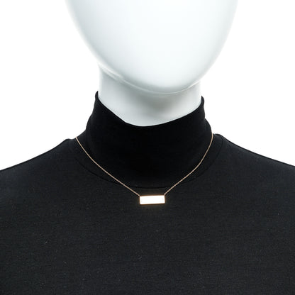 Tiffany 18K Rose Gold Diamond Return To Tiffany Bar Pendant Necklace 2 of 7
