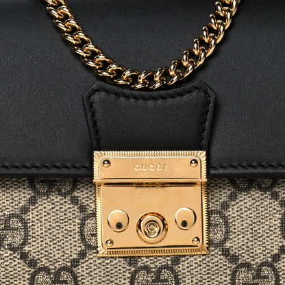 Gucci GG Supreme Monogram Calfskin Padlock Chain Wallet Beige Black Cuir 7 of 8