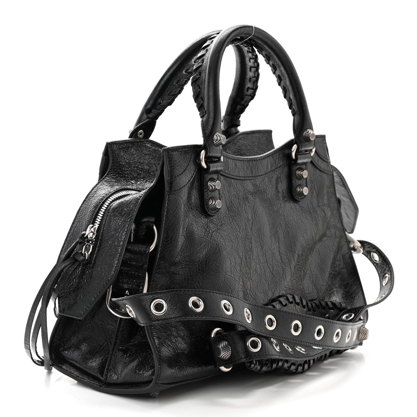 Agneau Arena Small Neo Cagole City Handbag Black