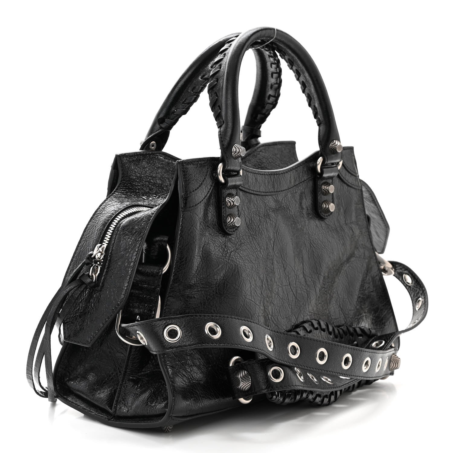 Balenciaga Agneau Arena Small Neo Cagole City Handbag Black 3 of 12