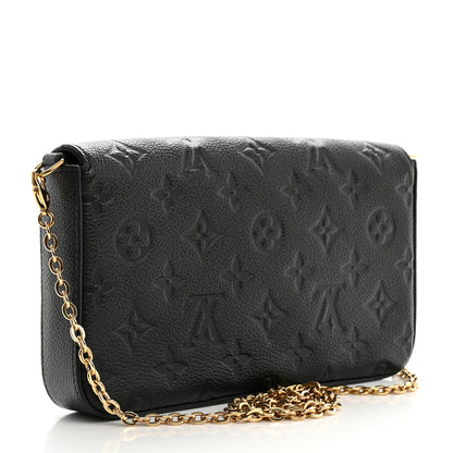 Louis Vuitton Empreinte Pochette Felicie Chain Wallet Black 4 of 10