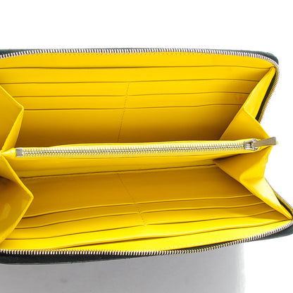 Celine Calfskin Large Zip Around Multifunction Wallet Black Citron 5 of 8