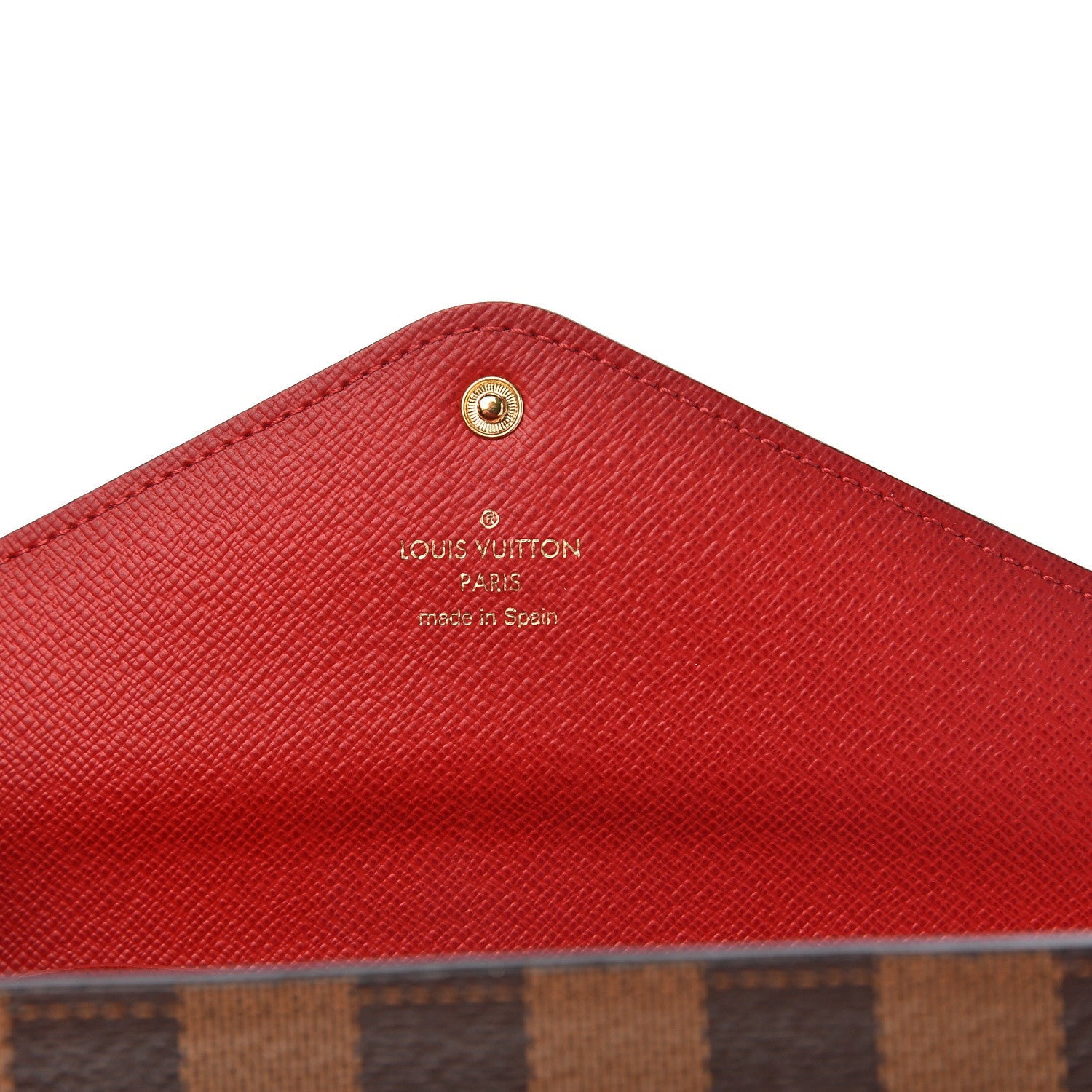 Louis Vuitton Damier Ebene Josephine Wallet Red 6 of 7
