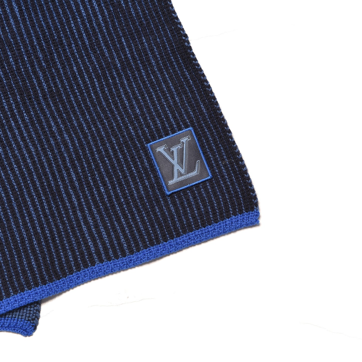Wool Upside Down Scarf Blue