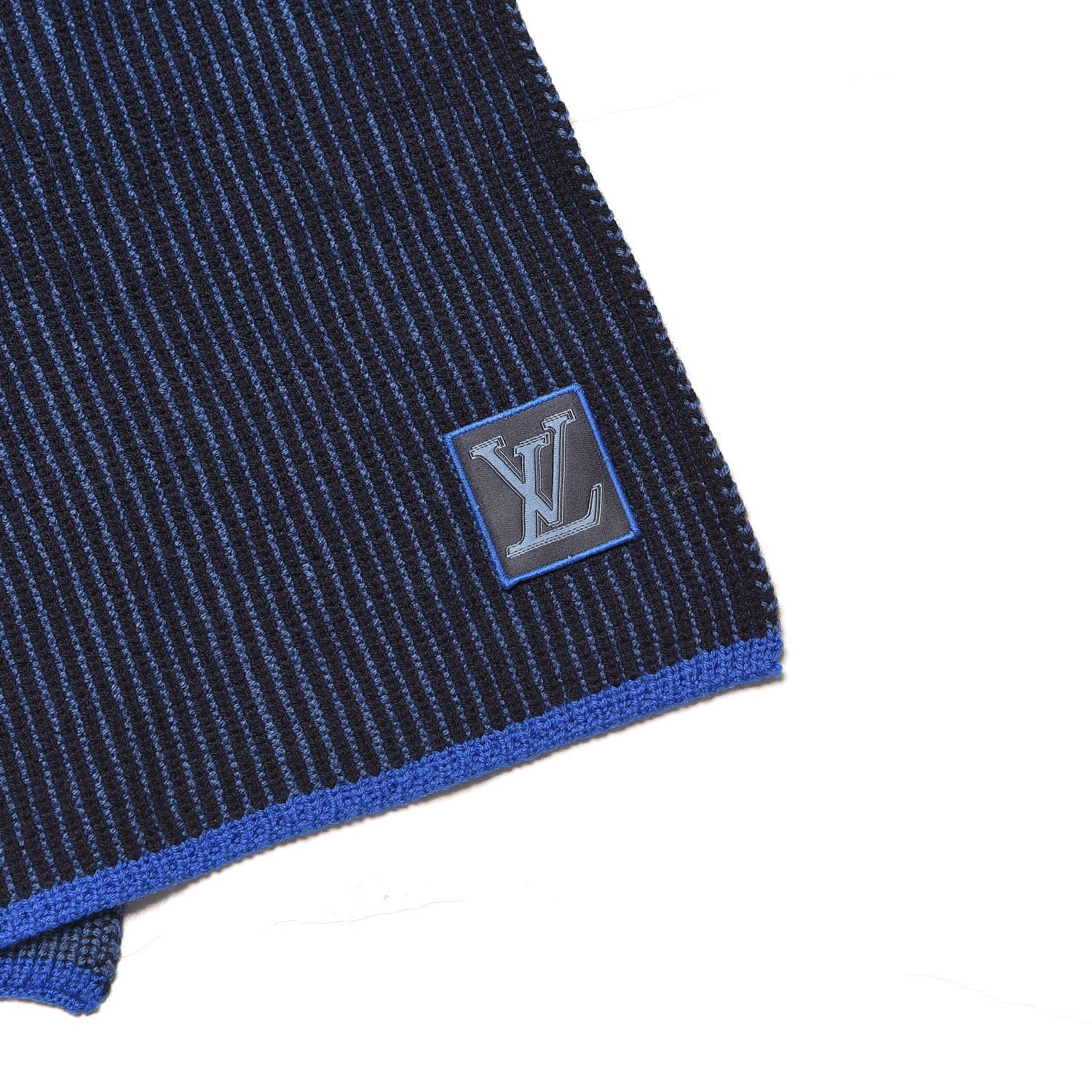 Louis Vuitton Wool Upside Down Scarf Blue 5 of 5