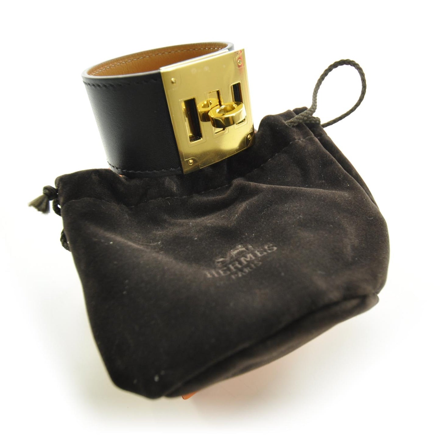 Chamonix Leather Kelly Dog Bracelet Black Small