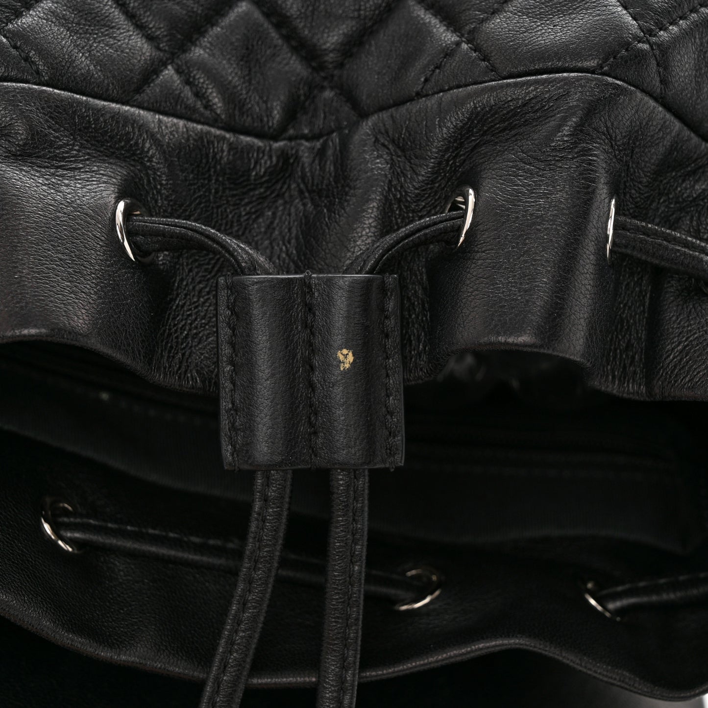 Calfskin Quilted Large Urban Spirit Backpack Black