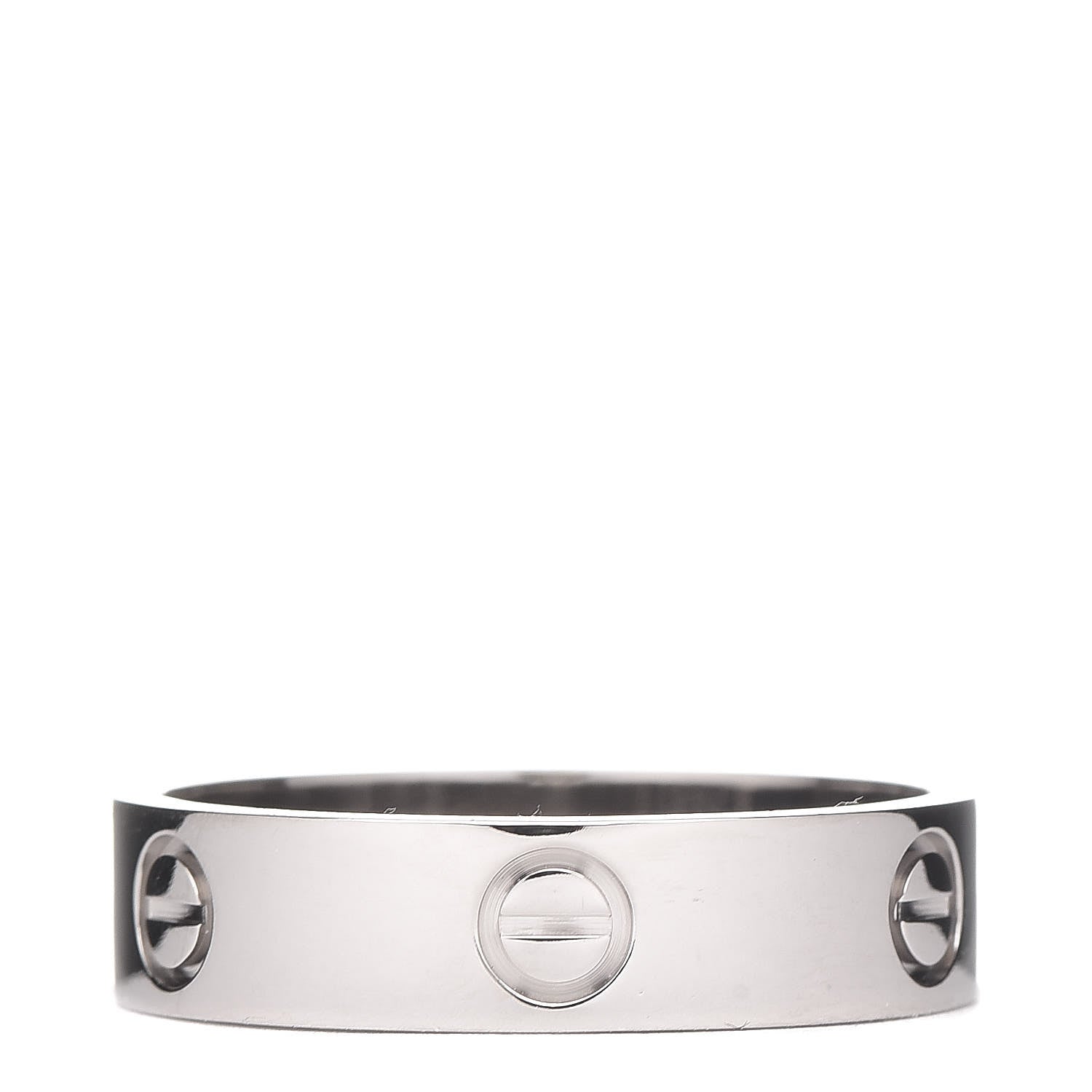 Cartier 18K White Gold 3.5mm LOVE Wedding Band Ring 63 10.25 3 of 4
