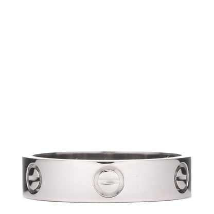 Cartier 18K White Gold 3.5mm LOVE Wedding Band Ring 63 10.25 3 of 4
