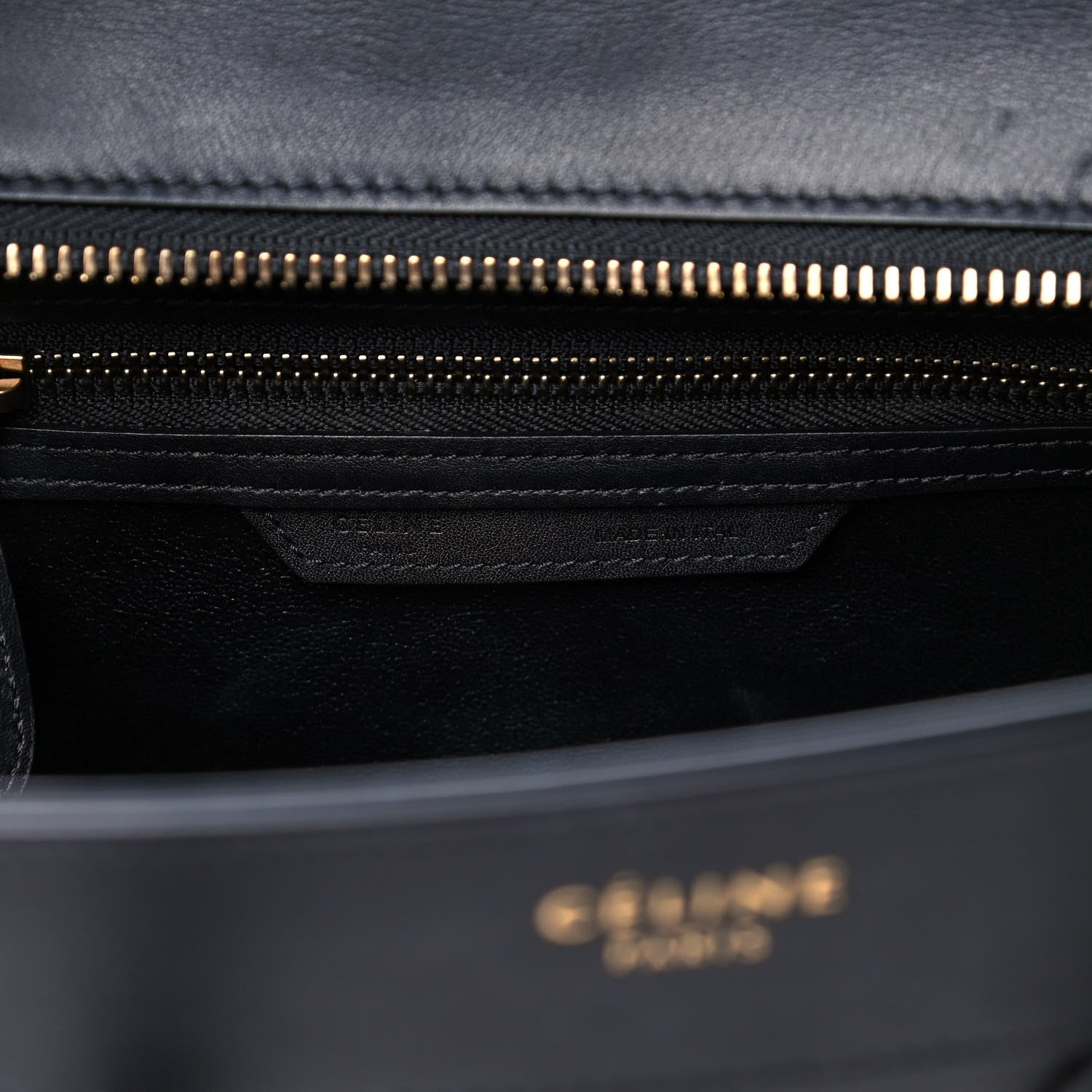 Celine Smooth Calfskin Micro Luggage Black 7 of 11