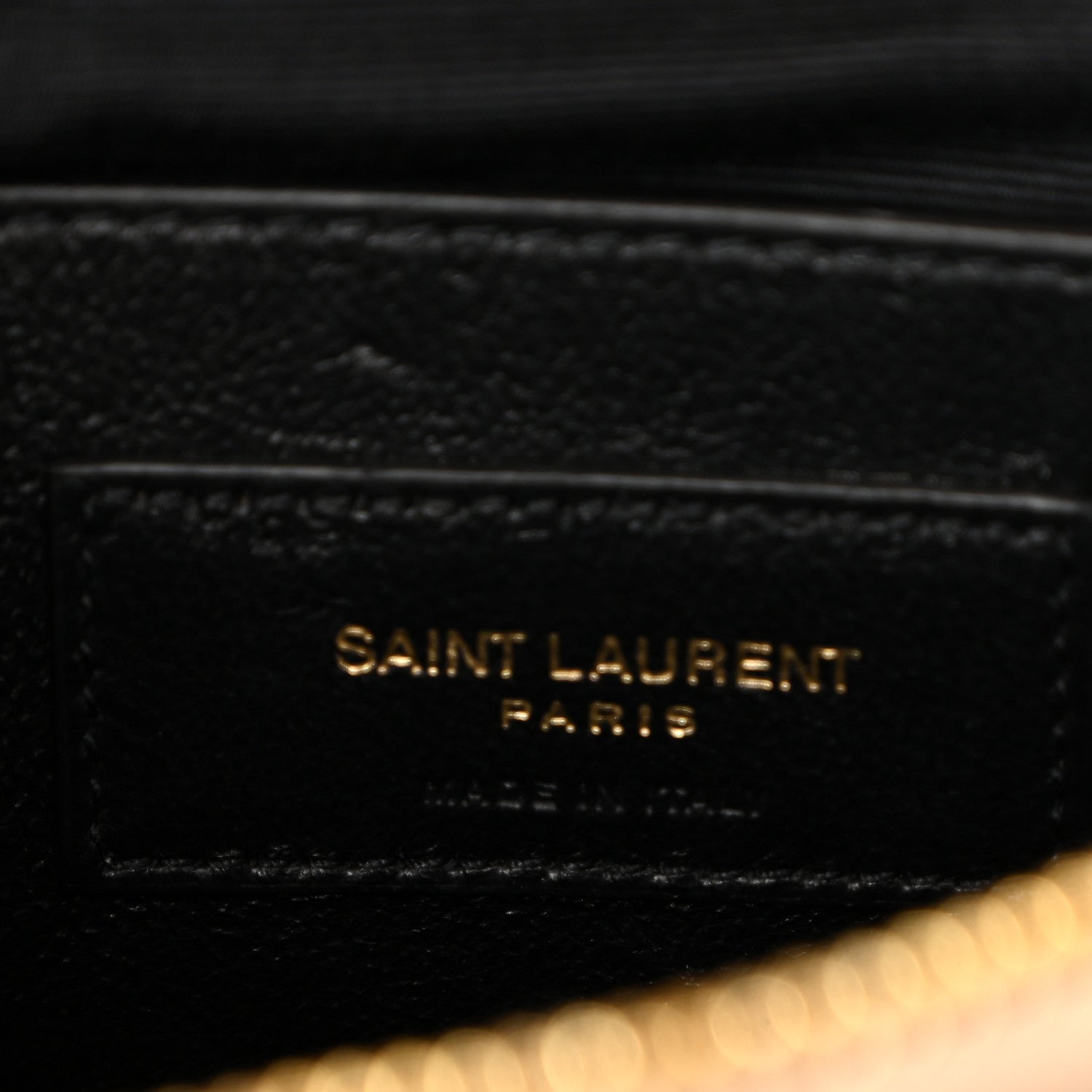 Saint Laurent Sheepskin Matelasse Chevron Monogram Medium College Bag Dark Beige 6 of 9
