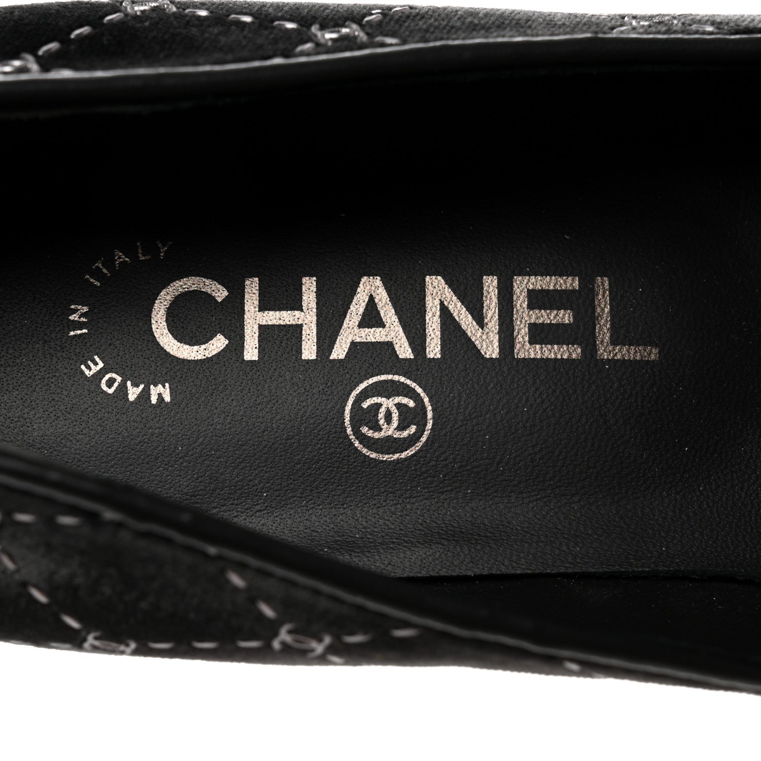 Chanel Velvet Moccasin Loafers 39 Black 7 of 8