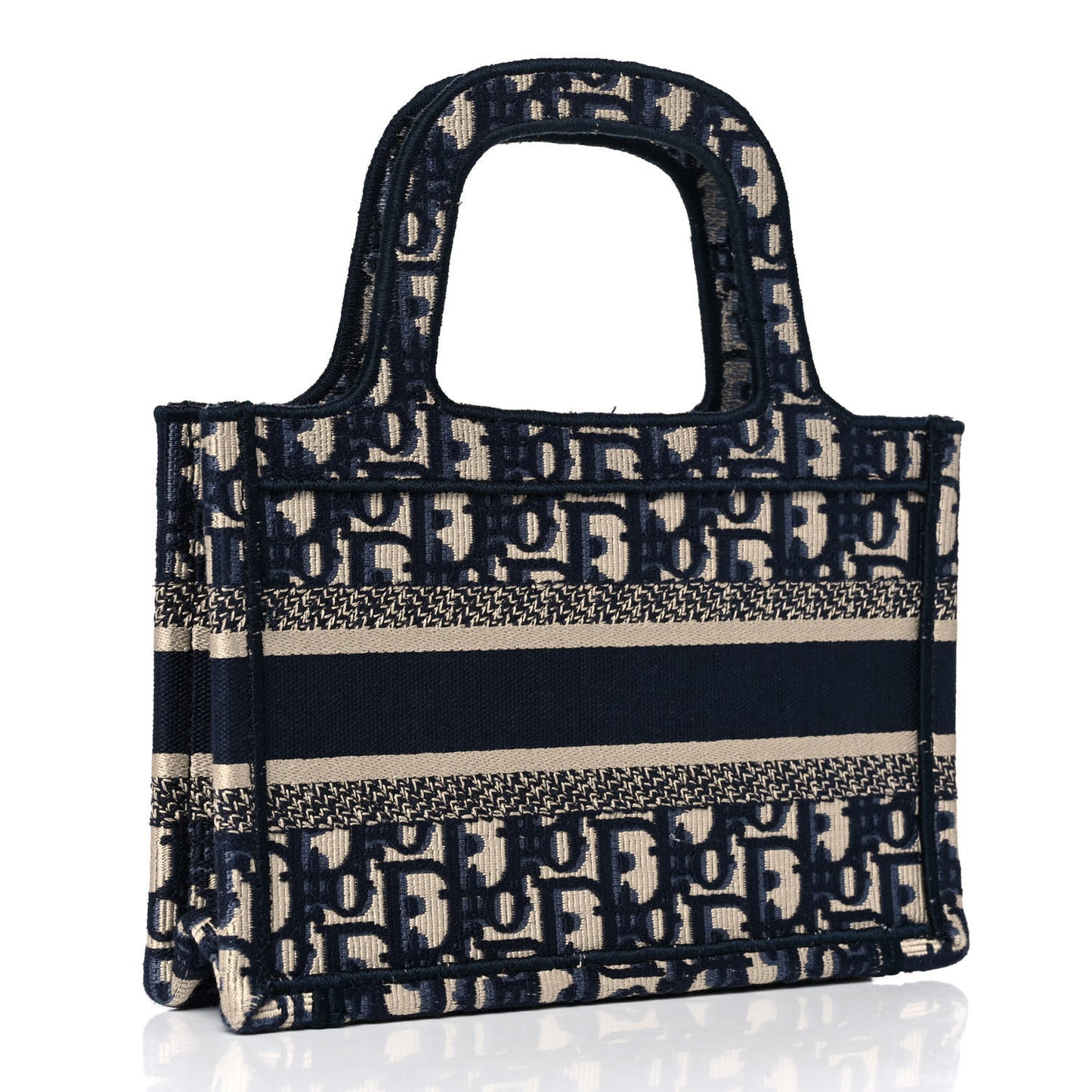 Oblique Mini Book Tote Blue Multicolor
