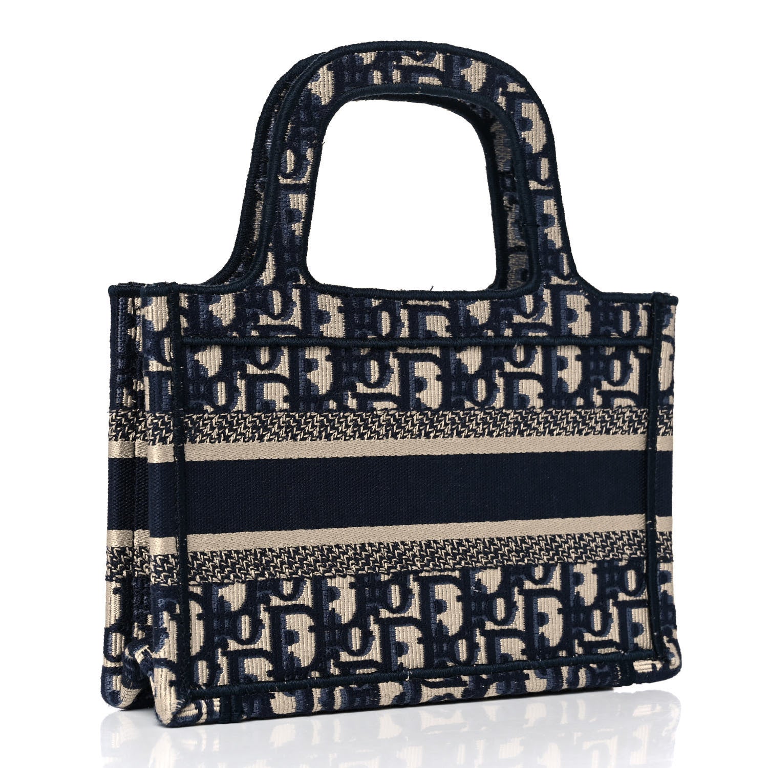 Christian Dior Oblique Mini Book Tote Blue Multicolor 3 of 13