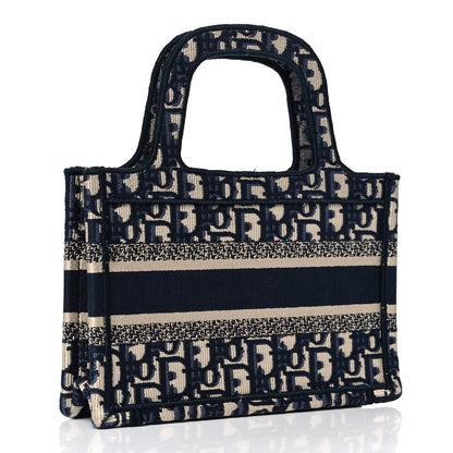 Christian Dior Oblique Mini Book Tote Blue Multicolor 3 of 13
