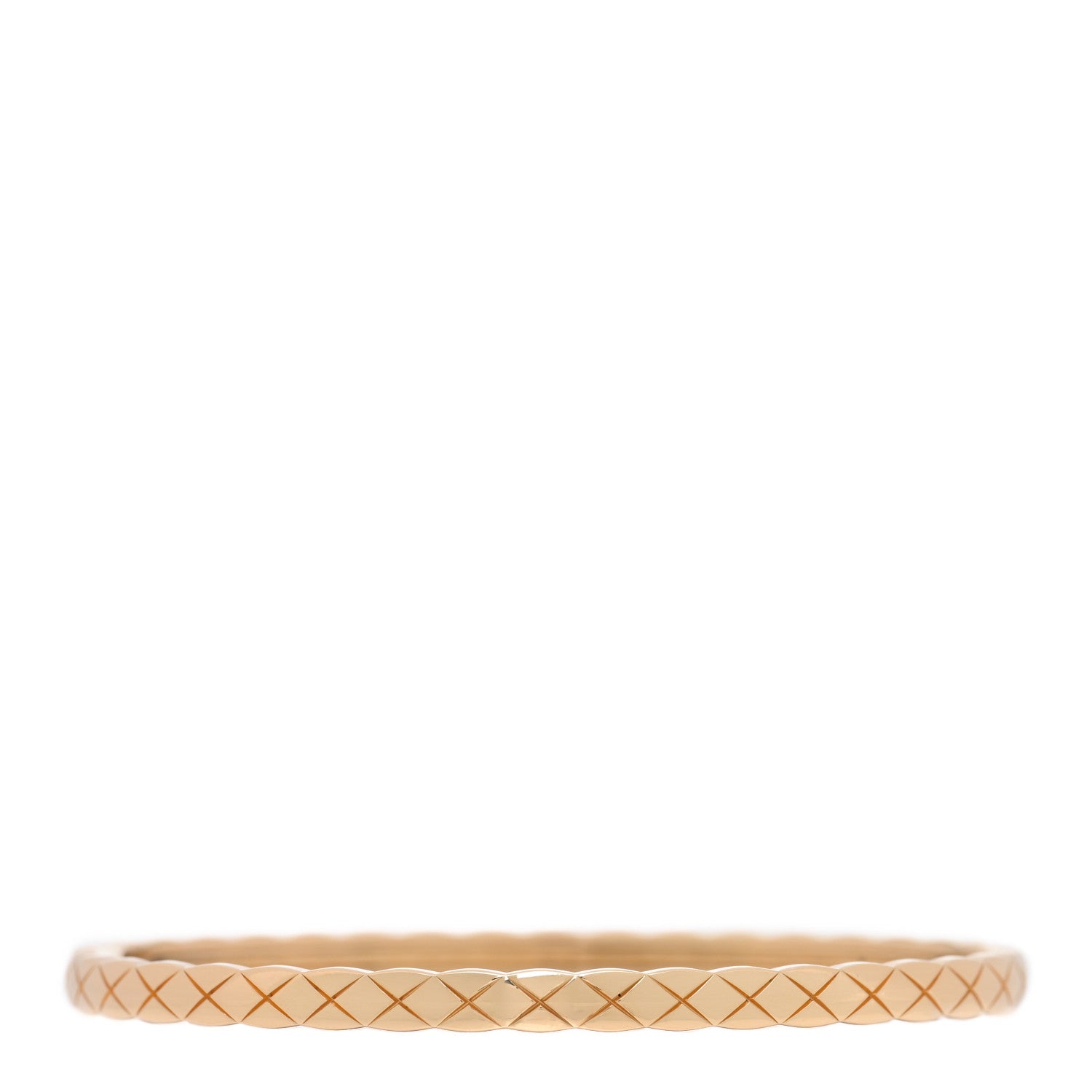 Chanel 18K Yellow Gold Mini Coco Crush Bangle Bracelet S 1 of 4