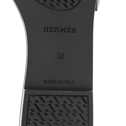 Hermes Rubber Aloha Sandals 38 Black 6 of 9
