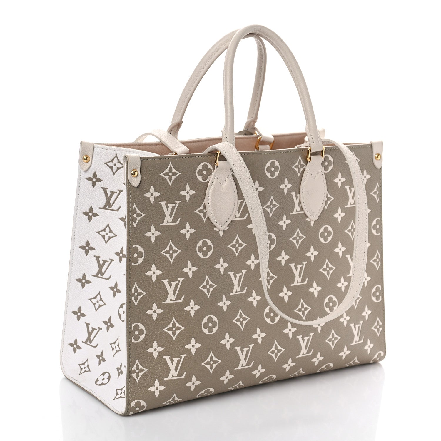 Louis Vuitton Empreinte Monogram Spring In The City Onthego MM Kaki Beige Cream 5 of 17