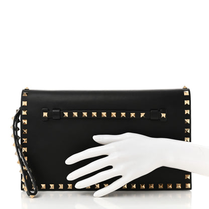 Valentino Garavani Nappa Rockstud Wristlet Clutch Black 2 of 9