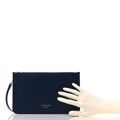 Louis Vuitton Monoglam Neverfull MM Pochette Blue 2 of 7