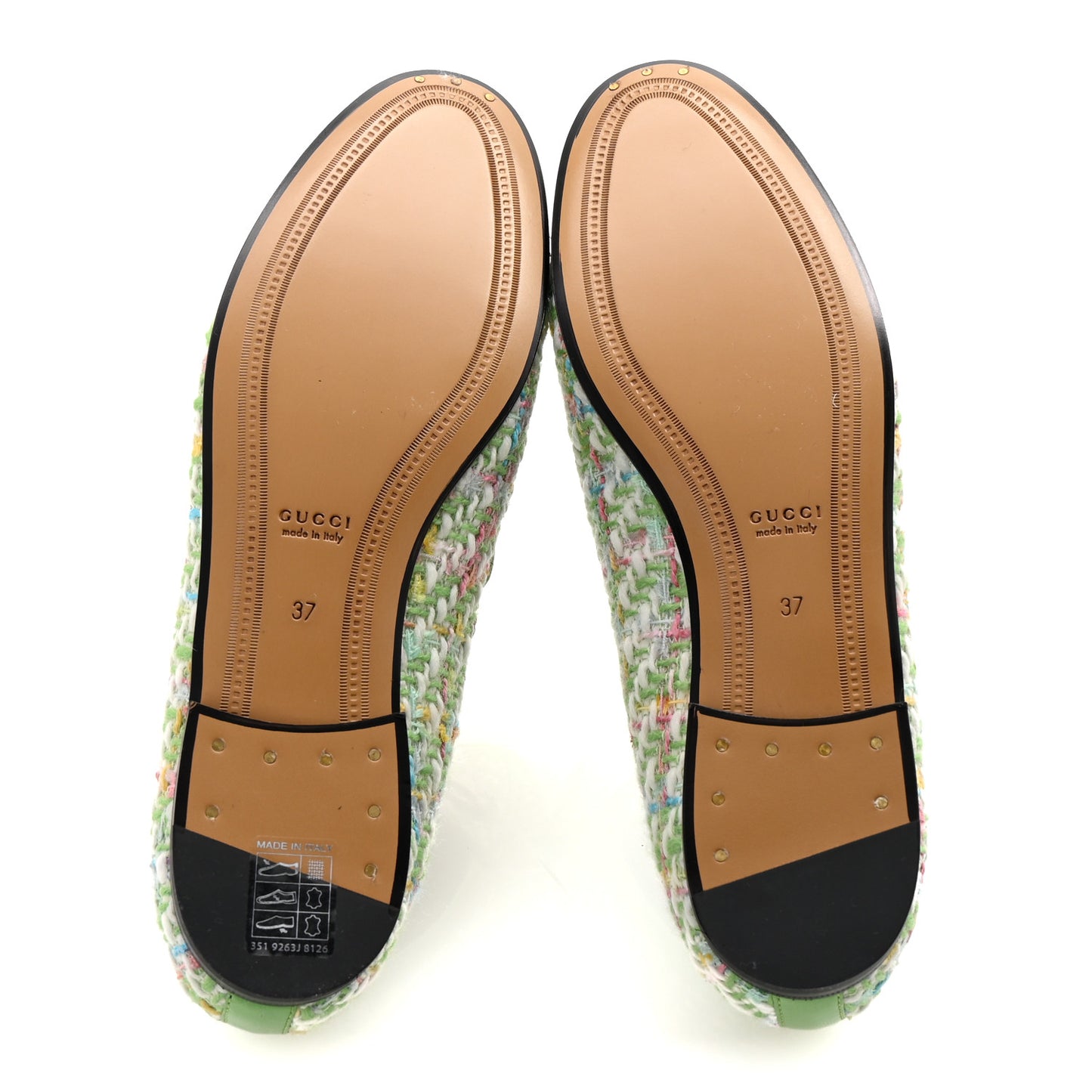 Tweed Multicolor Malaga Kid Horsebit Womens Jordaan Loafers 37 Green Multicolor