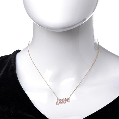 Tiffany 18K Rose Gold Pink Sapphire Palomas Graffiti Love Pendant Necklace 2 of 7