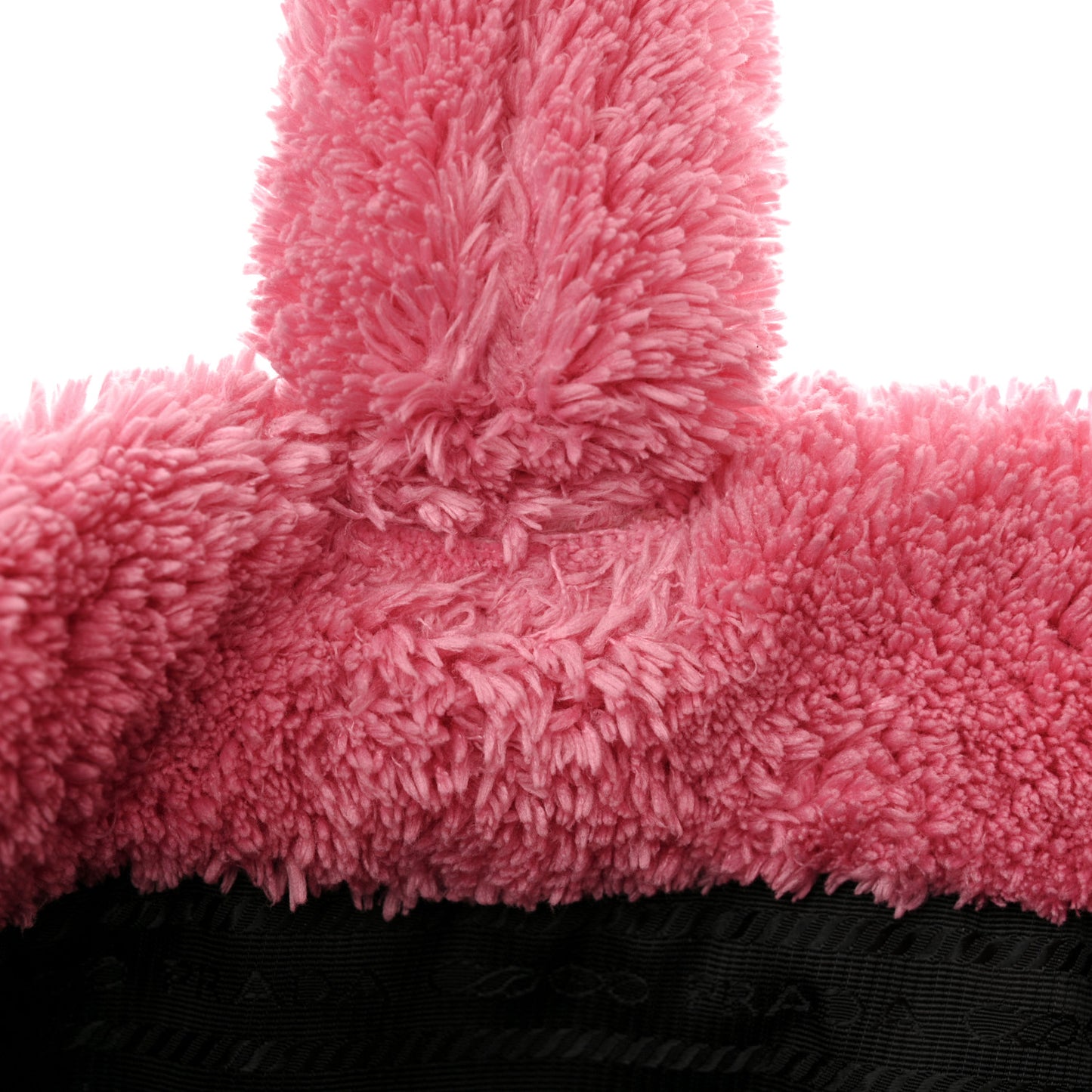 Terry Cloth Tote Bag Petalo Black