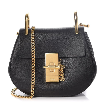 Chloe Grained Lambskin Nano Drew Shoulder Bag Black 1 of 6