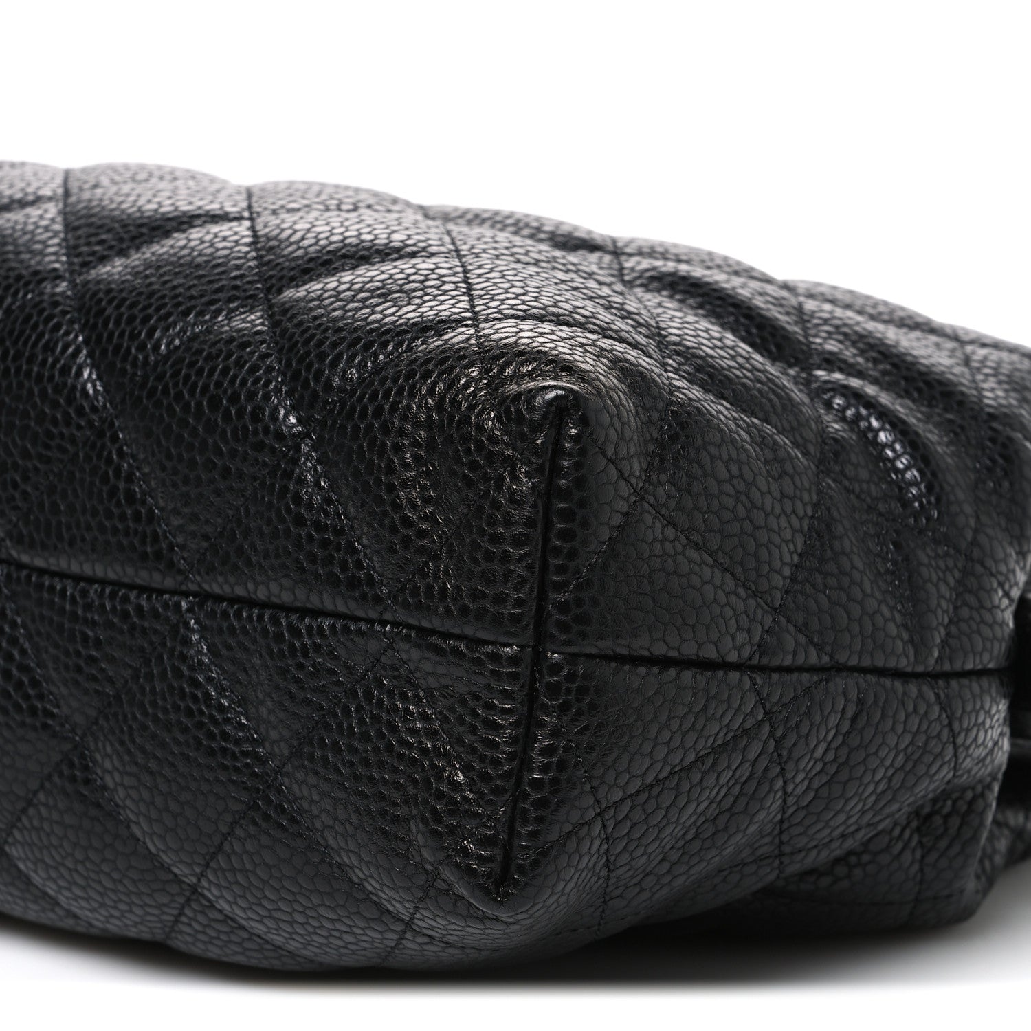 Chanel Shiny Caviar Quilted Large Bowling Bag Black Black 10 of 10