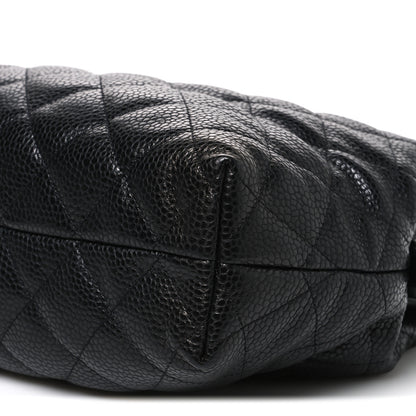 Chanel Shiny Caviar Quilted Large Bowling Bag Black Black 10 of 10