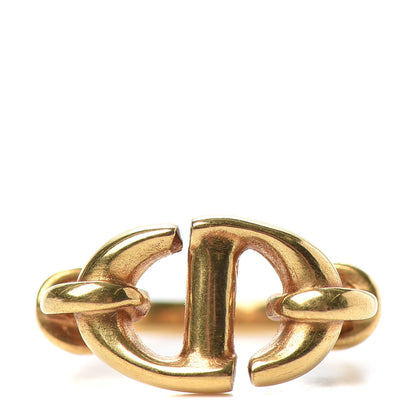 Christian Dior Metal CD Ring 5 Gold 1 of 6