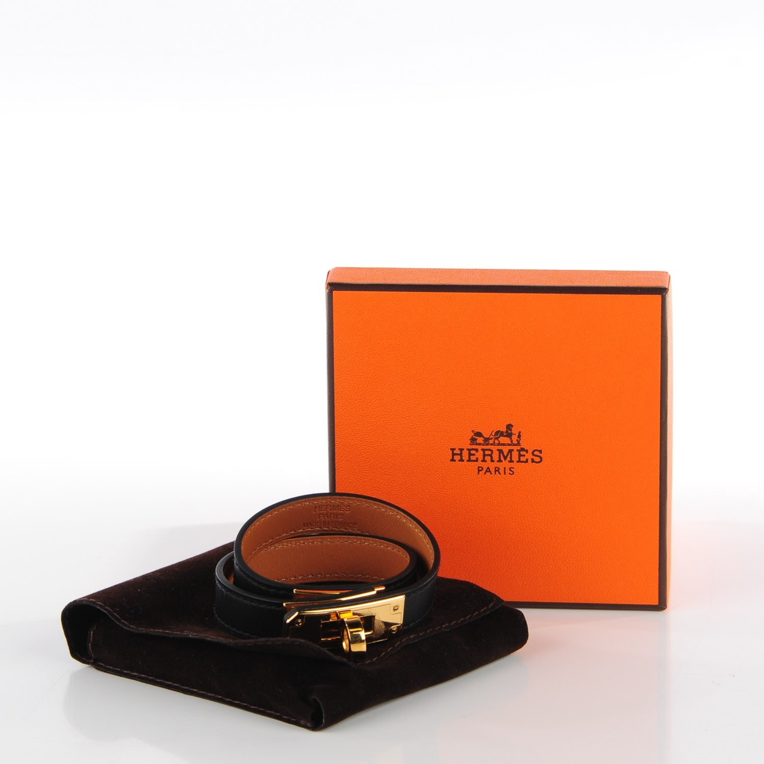 Hermes Chamonix Kelly Double Tour Bracelet XS Black 8 of 8