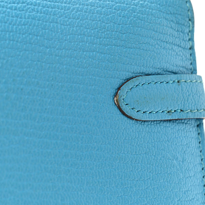 Hermes Chevre Mysore Kelly Longue Wallet Bleu Azteque 7 of 7