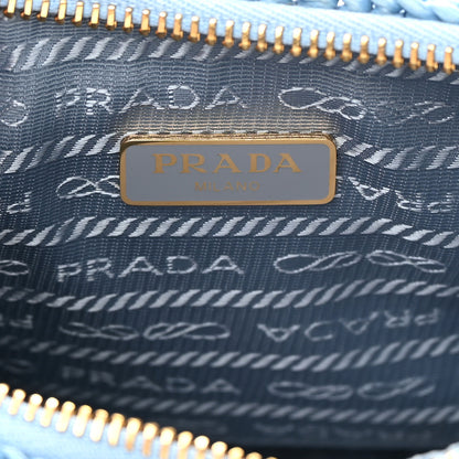 Prada Yarn Raffia Effect Crochet Re-Edition 2005 Shoulder Bag Celeste 6 of 14