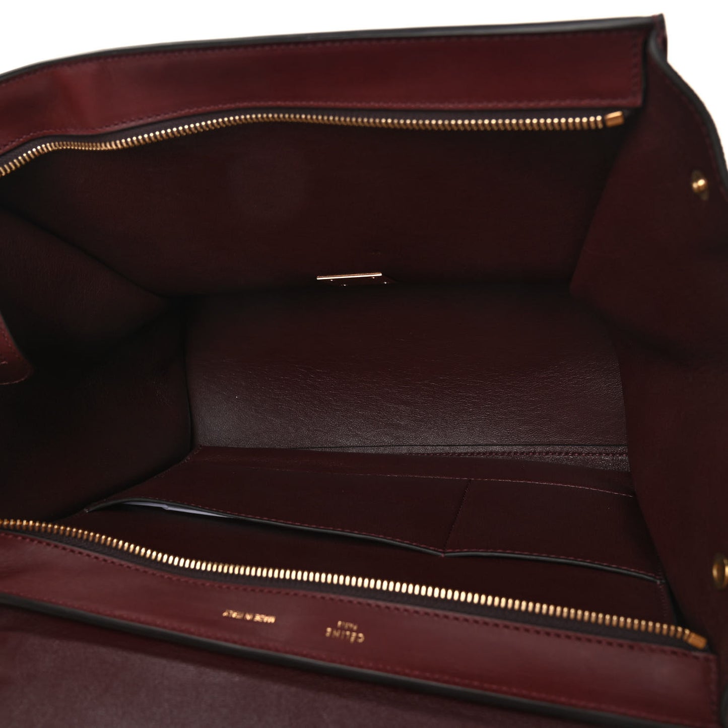 Smooth Calfskin Suede Medium Trapeze Burgundy