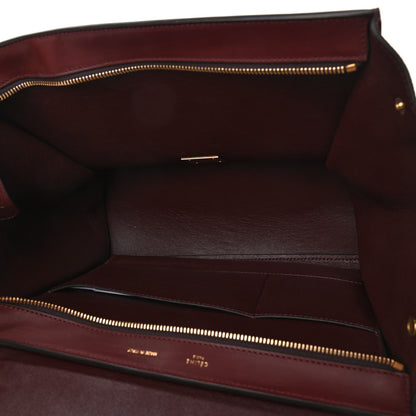 Celine Smooth Calfskin Suede Medium Trapeze Burgundy 4 of 10