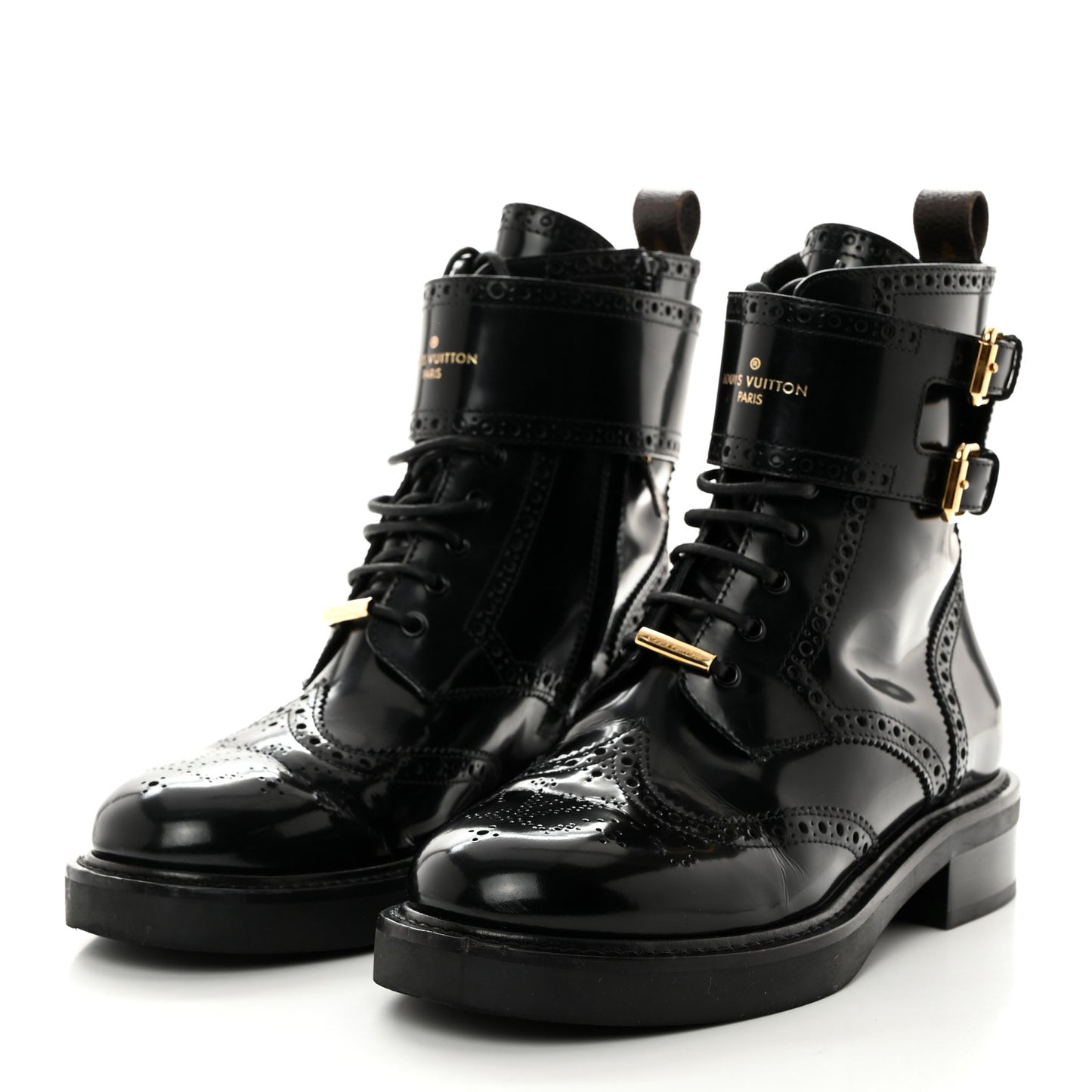 Glazed Calfskin Midtown Ankle Boots 37 Black