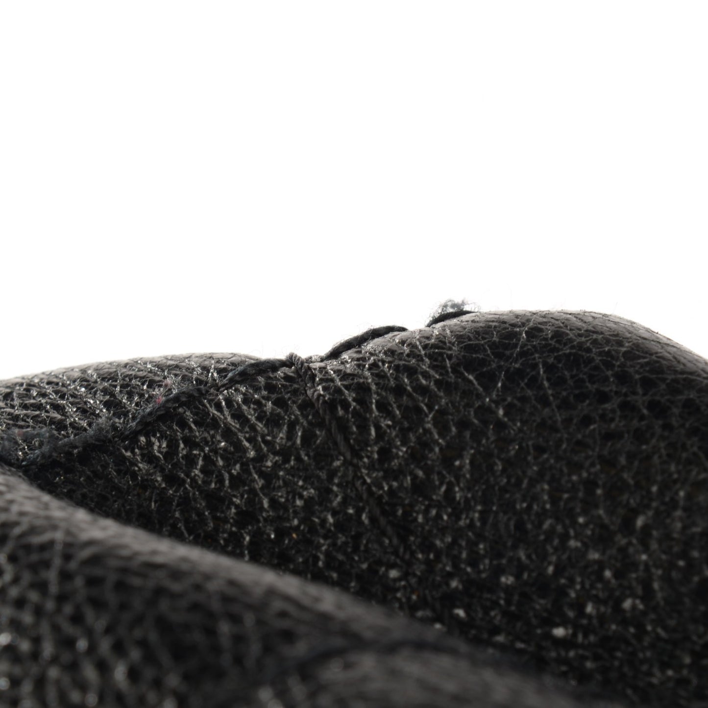 Glazed Calfskin On The Road Drawstring Tote Black