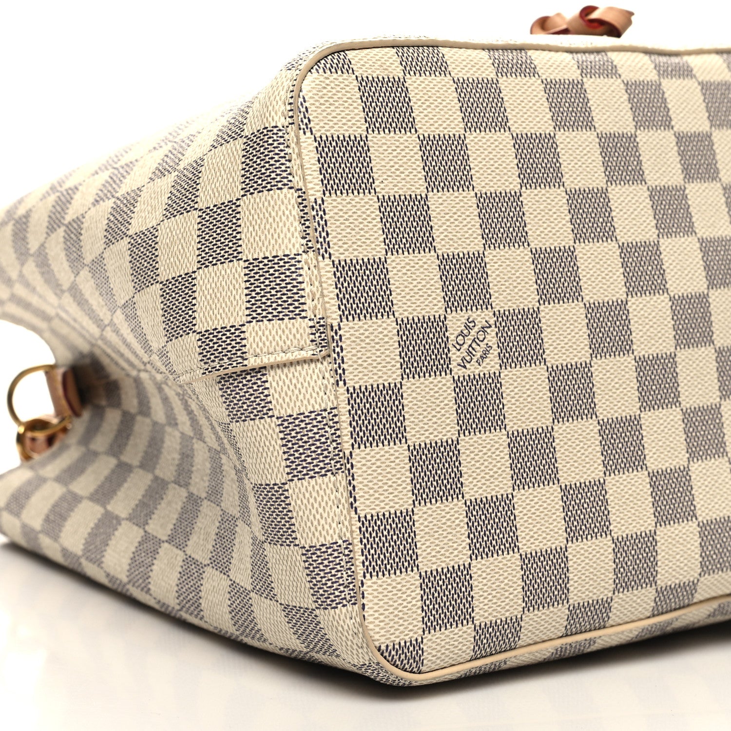 Louis Vuitton Damier Azur Braided Neonoe MM Peach Cream 9 of 10