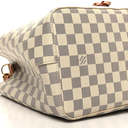 Louis Vuitton Damier Azur Braided Neonoe MM Peach Cream 9 of 10