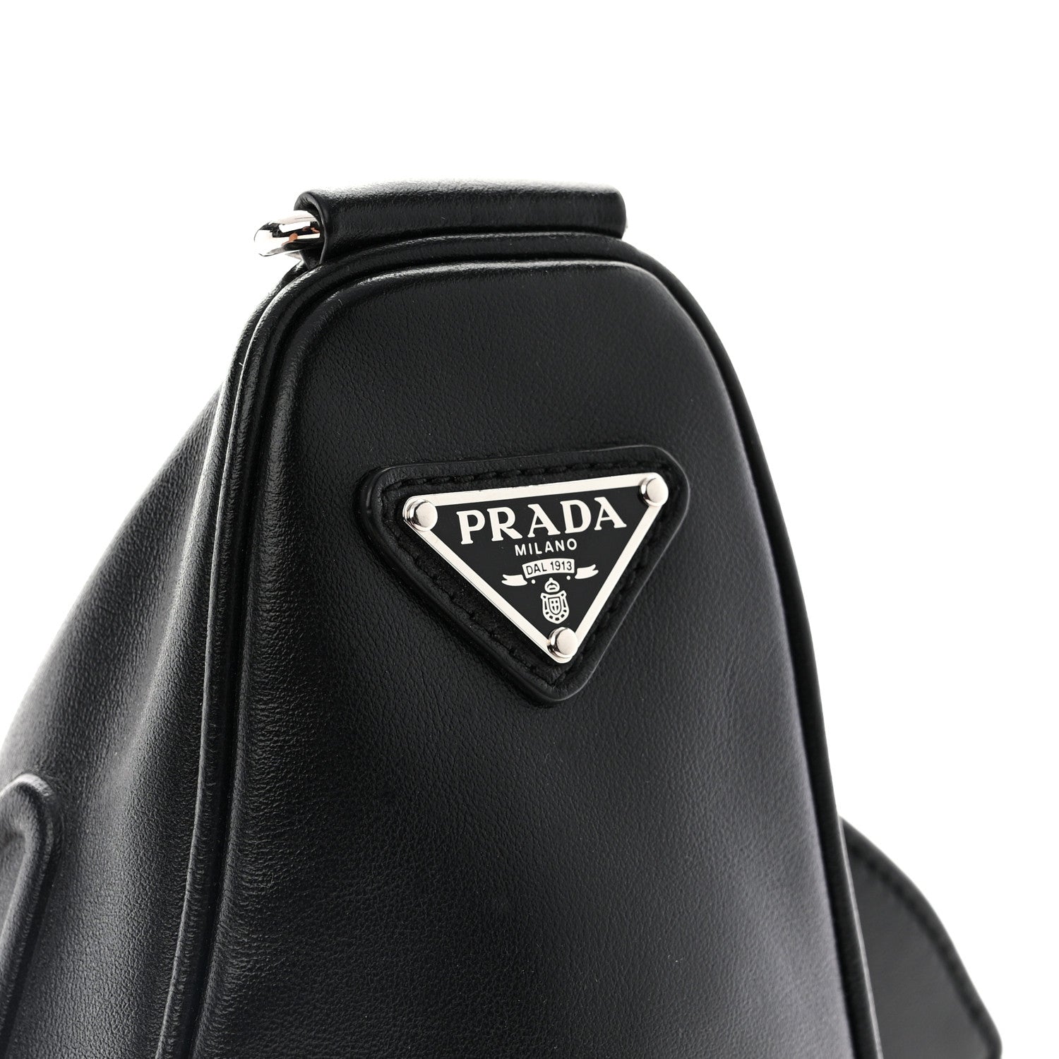 Prada Grace Lux Triangle Shoulder Bag Black 8 of 11