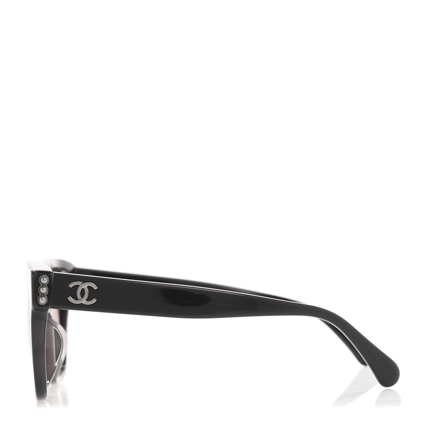 Acetate Polarized Pearl CC Square Sunglasses 5482-H-A Black